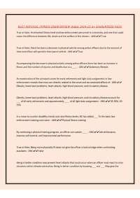 BLET PHYSICAL FITNESS EXAM REVIEW Qs&As 2024-25 A+ GUARANTEED PASS!