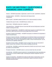 EAPS 100 MIDTERM 1 QUESTIONS & ANSWERS 100% CORRECT!