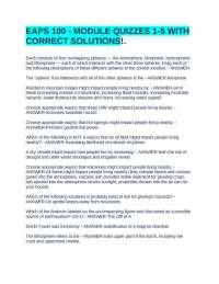EAPS 100 - MODULE QUIZZES 1-5 WITH CORRECT SOLUTIONS!.