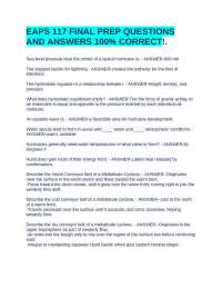 EAPS 117 FINAL PREP QUESTIONS AND ANSWERS 100% CORRECT!.