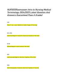 NUR1055Rasmussen Intro to Nursing Medical  Terminology 2024/2025 Latest