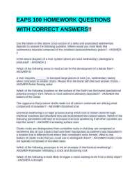 EAPS 100 HOMEWORK QUESTIONS WITH CORRECT ANSWERS!!