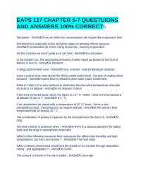 EAPS 117 CHAPTER 5-7 QUESTUIONS AND ANSWERS 100% CORRECT!.