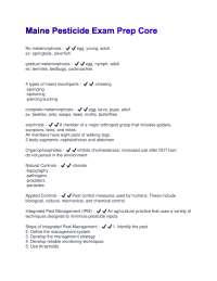 Maine Pesticide Exam Prep Core Questions With Correct Solutions, Already Passed!!