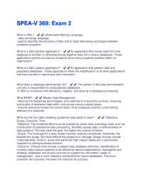 SPEA-V 369: Exam 2 - Data Management Concepts and Definitions