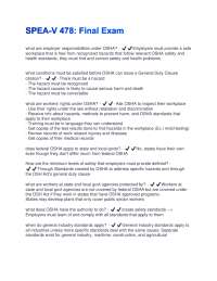 OSHA: Employer and Employee Responsibilities and Rights
