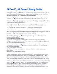 SPEA V 182 Exam 2 Study Guide: Healthcare & Political Systems, Work-Family Balance