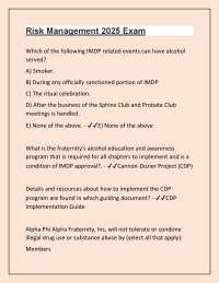 Risk Management Guide for Alpha Phi Alpha Fraternity