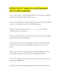 BOMA HVAC Study Set with Questions and Verified Solutions