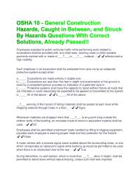 OSHA 10: Construction Hazards - Caught in Between & Struck By Q&A