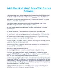 ABYC Electrical Exam Questions and Answers for Marine Technicians