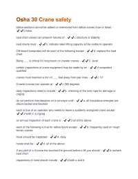 Osha 30 Crane safety Questions and Answers Fully Solved 100%