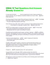 OSHA 10 Test Questions and Answers: A Comprehensive Guide for Workplace Safety