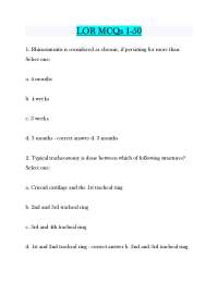 Multiple Choice Questions (MCQs) on Otorhinolaryngology (ENT)