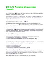 OSHA-10: Avoiding Electrocution Hazards