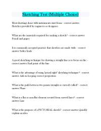 Sketching Test: Multiple Choice Questions and Answers
