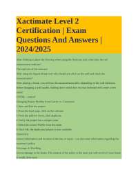 Xactimate Level 2 Certification | Exam Questions And Answers | 2024/2025