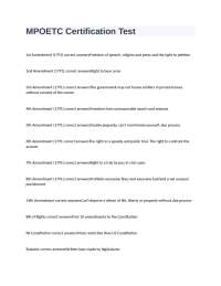 MPOETC Certification Test: A Guide to Pennsylvania Law Enforcement