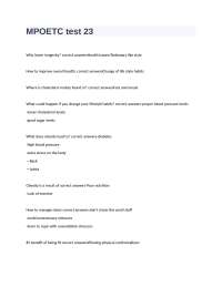 MPOETC Test 23: Health, Fitness, and Stress Management