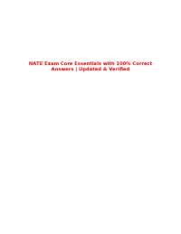 NATE Exam Core Essentials: HVACR Technician Practice Questions