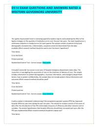 D514 EXAM QUESTIONS AND ANSWERS RATED A WESTERN GOVERNORS UNIVERSITY