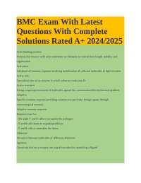BMC Exam With Latest Questions With Complete Solutions Rated A+ 2024/2025