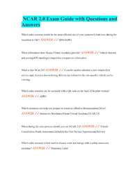 NCAR 2.0 Exam Guide with Questions and Answers