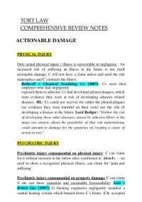 Tort Law: Comprehensive Review Notes