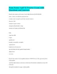 Penn Foster A&P II Proctor Exam with Questions and Answers