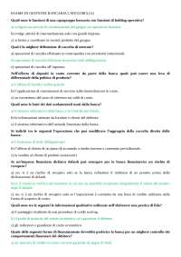 Gestione bancaria domnde