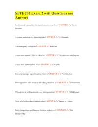 SPTE 202 Exam 2 with Questions and Answers