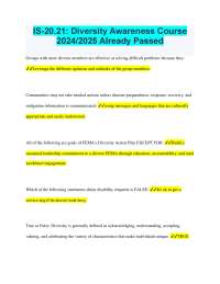 FEMA IS-20.21: Diversity Awareness Course 2024/2025 Already Passed