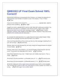 QMB3302 UF Final Exam Solved: Machine Learning Concepts and Applications