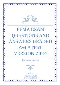 FEMA Exam Questions and Answers: A Comprehensive Guide for 2024