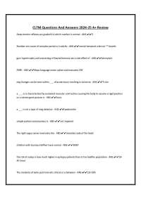 CLTM Questions And Answers 2024-25 A+ Review