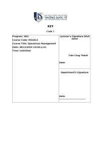 Rubik for Operation Management
