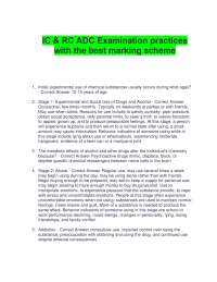IC & RC ADC Examination Practices: Substance Abuse and Addiction