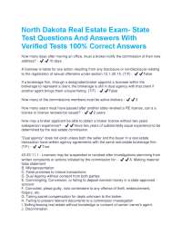 North Dakota Real Estate Exam: Practice Questions and Answers