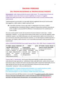 Sviluppi traumatici e disturbi di personalità