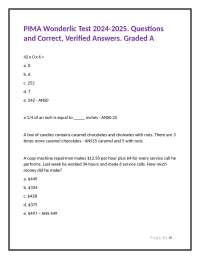 PIMA Wonderlic Test 2024-2025: Practice Questions and Answers