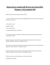 Maternity by Lowdermilk & Perry test bank 2024: Chapters 1-26 complete New