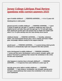 LifeSpan Final Review Questions and Answers: Middle Childhood Development