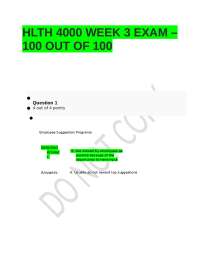 HLTH 4000 WEEK 3 EXAM – 100 OUT OF 100