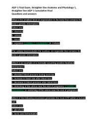 A&P 1 Final Exam, Straighter line Anatomy and Physiology 1, Straighter line A&P 1 Cumulati