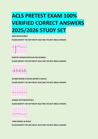 ACLS PRETEST EXAM 100%  VERIFIED CORRECT ANSWERS  2025/2026 STUDY SET