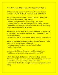 Nurs 7310 Exam 3 Questions and Answers: Comprehensive Guide to Maternal and Newborn Health