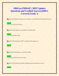 OB/Gyn FISDAP (2025 Update) Questions and Answers