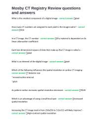 CT Registry Review: Questions & Answers for Imaging Professionals