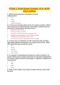 CCNA 1 Final Exam Answer v5 & v5.02 (2015)