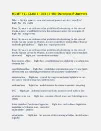 MGMT 311 EXAM 1 - CH1 (1-48): Questions & Answers
